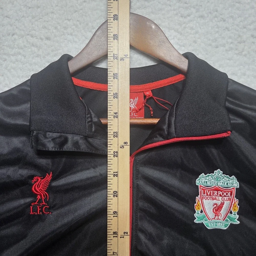 Liverpool Football Club Jacket Mens Size XL Black Lightweight Track‎ Sweater
